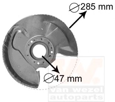 VAN WEZEL 3758372 -  Отражатель, диск тормозного механизма